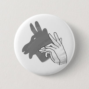 Handsilhouette Billy Ziegen Grau Button