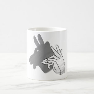 Handsilhouette Billy Ziegen Grau Verwandlungstasse