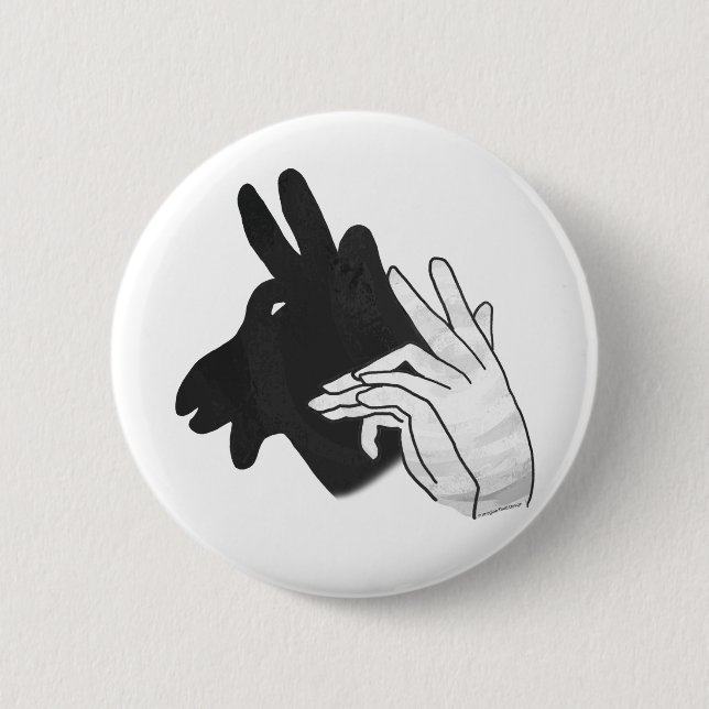 Handsilhouette Billy Ziegenbock Button (Vorderseite)