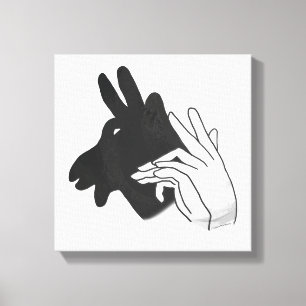 Handsilhouette Billy Ziegenbock Leinwanddruck