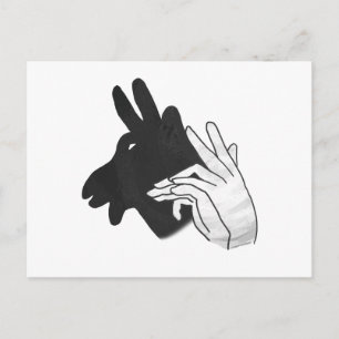 Handsilhouette Billy Ziegenbock Postkarte