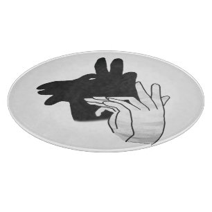 Handsilhouette Billy Ziegenbock Schneidebrett