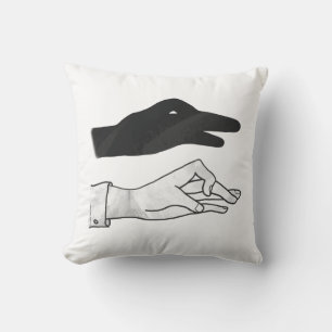 Handsilhouette Ente Kissen