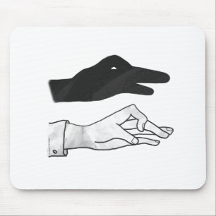 Handsilhouette Ente Mousepad