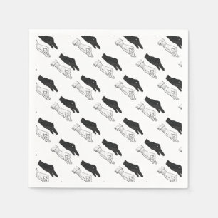 Handsilhouette Ente Serviette