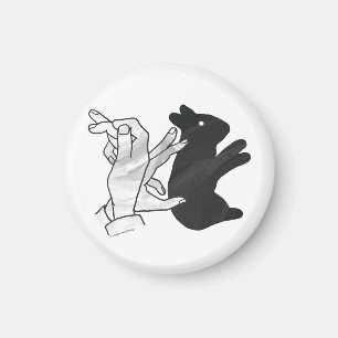 Handsilhouette Hase Magnet