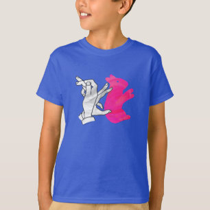 Handsilhouette-Hase Pink T-Shirt