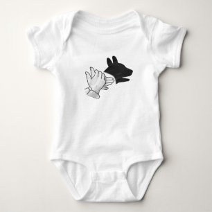 Handsilhouette Hund Baby Strampler