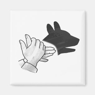 Handsilhouette Hund Magnet