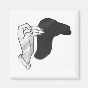 Handsilhouette Kamel Magnet