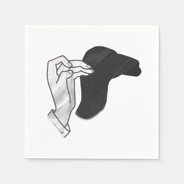 Handsilhouette Kamel Serviette (Vorderseite)