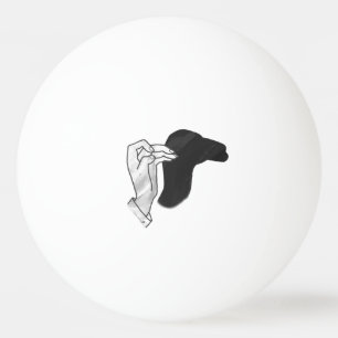 Handsilhouette Kamel Tischtennisball