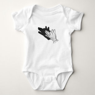 Handsilhouette Wolf Baby Strampler