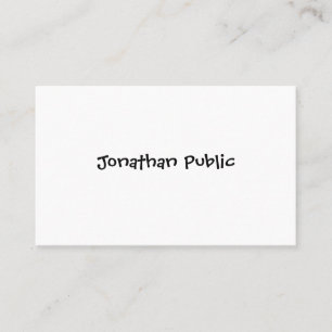 Handskript Minimalistisch Modern Simple Template T Visitenkarte