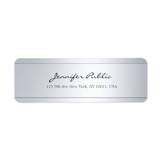 Handskriptsilber Elegante Kalligraphie Trendy (Vorne)