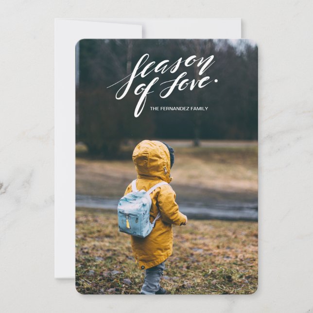 Handskriptzeit der Liebe Feiertagskarte (Vorderseite)