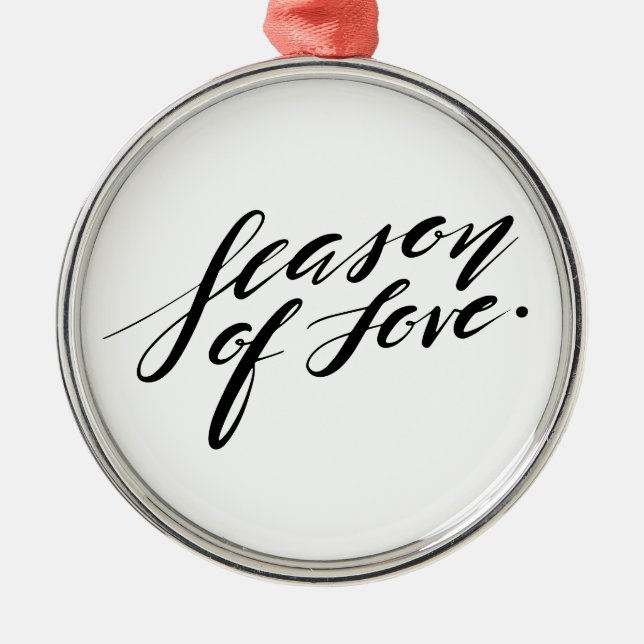 Handskriptzeit der Liebe Ornament Aus Metall (Vorne)