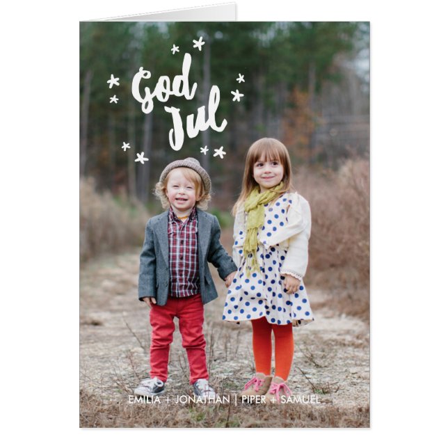 Handskrivna julhälsningskort (Vorne)