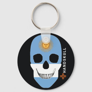 HANDSKULL Argentinien, glücklicher Schädel, argent Schlüsselanhänger