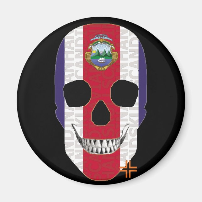 HANDSKULL Costa Rica Rundmagnet B2 Magnet (Vorne)