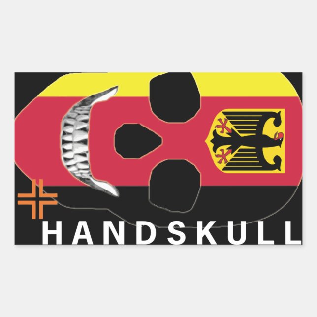 HANDSKULL Deutschland - Aufkleber (Vorderseite)