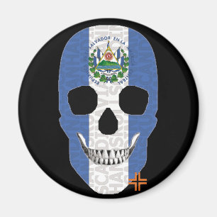HANDSKULL El Salvador Rundmagnet B2 Magnet