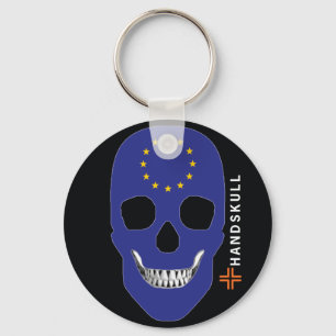 HANDSKULL Europe, Happy Skull, Europa-Flagge Schlüsselanhänger