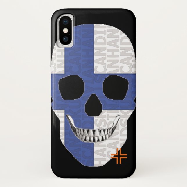 HANDSKULL Finnland Fall iPhone X B2 Case-Mate iPhone Hülle (Rückseite)