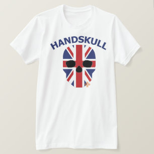 HANDSKULL Großbritannien - Weißer Kurzarm T-Shirt