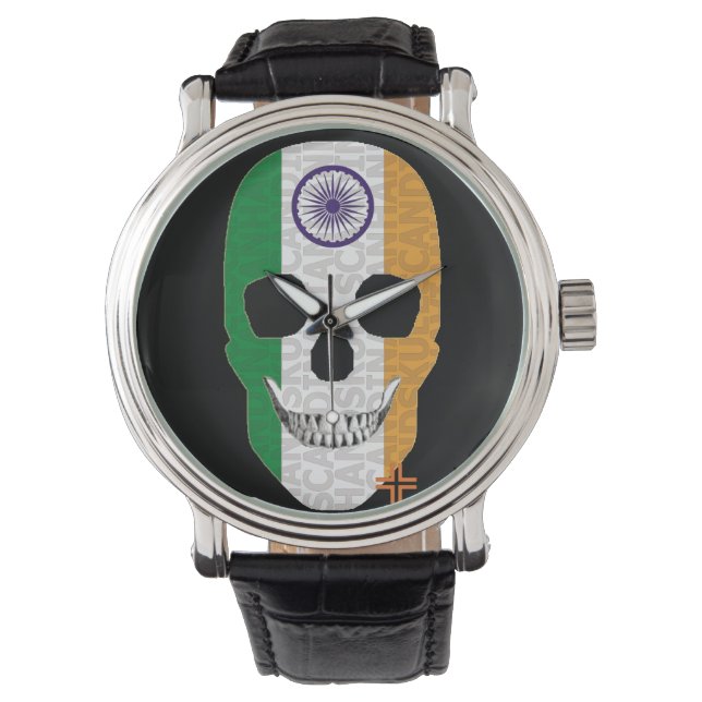 HANDSKULL India watch Herrleder B2 Armbanduhr (Vorderseite)