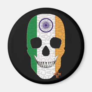 HANDSKULL Indien Rundmagnet B2 Magnet