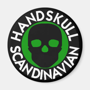 HANDSKULL LIV Forest Green runder Magnet P3