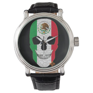 HANDSKULL Mexiko Uhren Leder B2