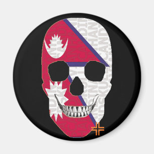 HANDSKULL Nepal Rundmagnet B2 Magnet