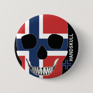 HANDSKULL Norwegen - Knopf Button