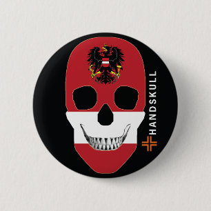 HANDSKULL Österreich, glücklicher Schädel, österre Button