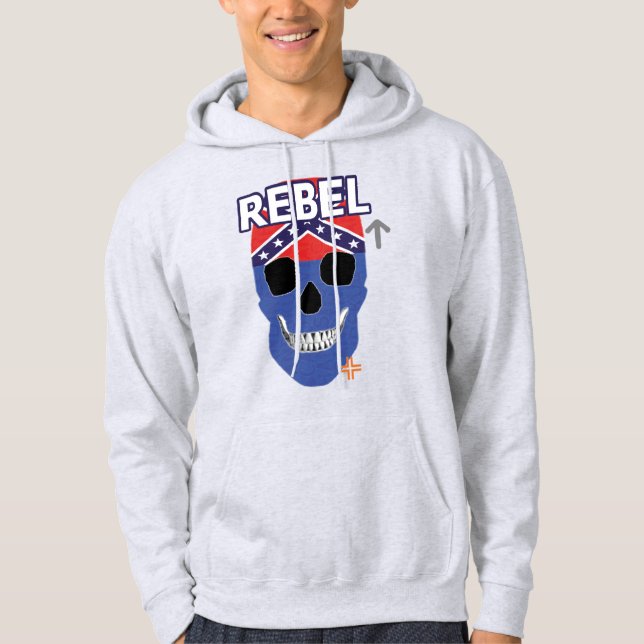 HANDSKULL Rebel Blue Hooded Sweatshirt B2 (Vorderseite)