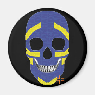 HANDSKULL Runder Magnet B2