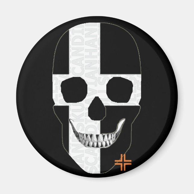 HANDSKULL Rundmagnet B2 Magnet (Vorne)