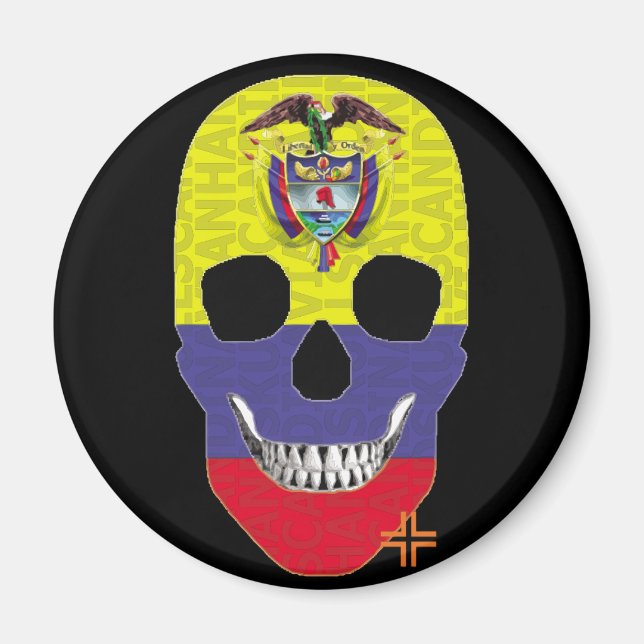 HANDSKULL Rundmagnet B2 Magnet (Vorne)