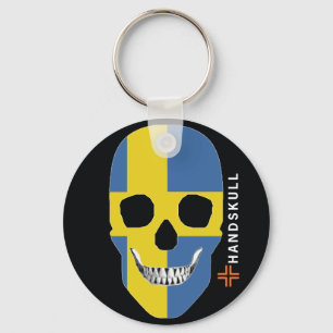 HANDSKULL Schweden, glücklicher Schädel, Schweden- Schlüsselanhänger