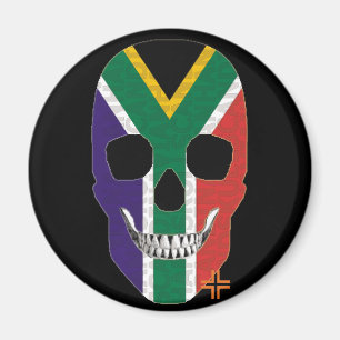 HANDSKULL Südafrika Rundmagnet B2 Magnet
