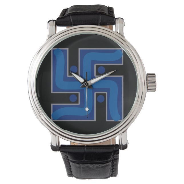 HANDSKULL Swastika Ciena watch Hindu viel Glück S7 Armbanduhr (Vorderseite)