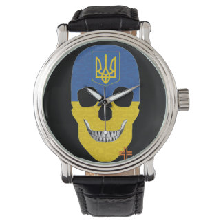 HANDSKULL Ukraine Uhrenleder B2 Armbanduhr