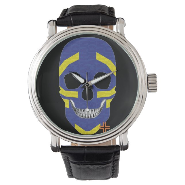 HANDSKULL Viking Uhrenleder B2 Armbanduhr (Vorderseite)