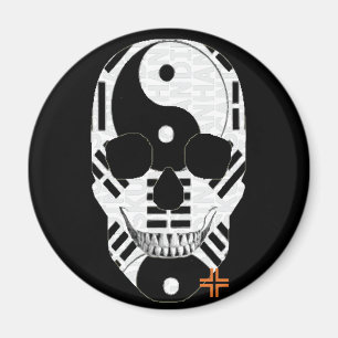 HANDSKULL Yin Yang Rundmagnet B2 Magnet