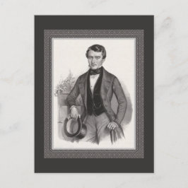 Handsome Biedermeier Gentleman Elegant Vintag Postkarte