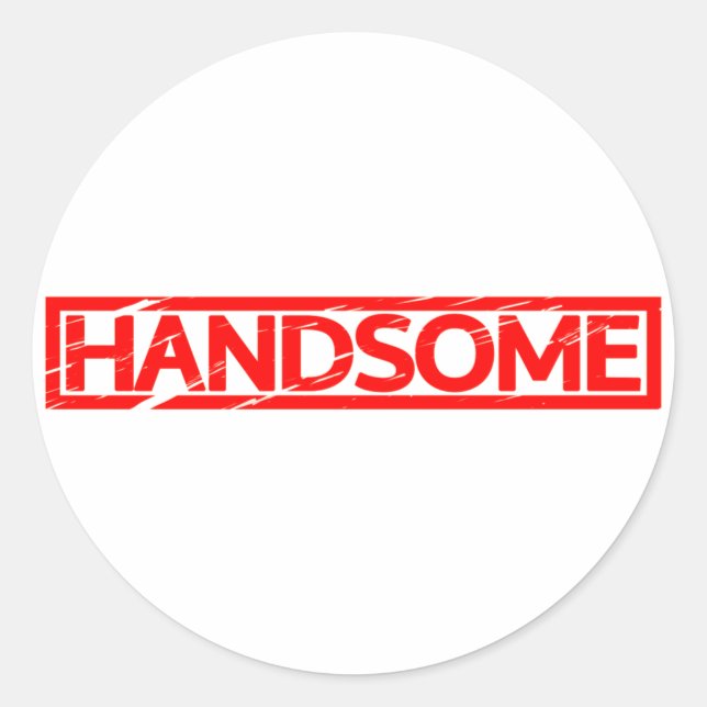 Handsome Briefmarke Runder Aufkleber (Vorderseite)