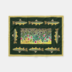 Handsome Brown Forellenfischerei Fleecedecke