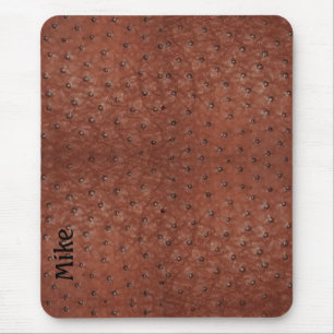 Handsome Brown Ostrich Leather Look Mouse Pad Mousepad